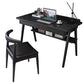 Rectangular Solid Wood Writing Desk Modern Black Writing Desk for Home