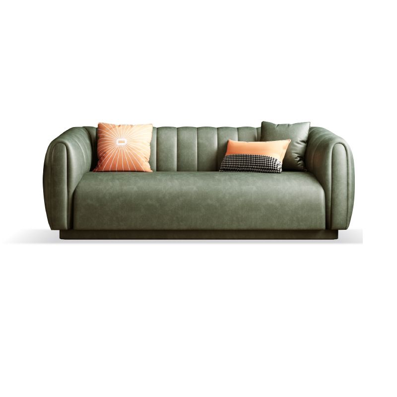 Contemporáneo 31.5 "H Faux Leather Tuxedo Brazo Cosectado Sofá