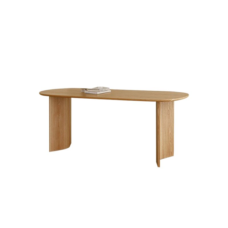 Oval Shaped Wood Office Desk Natural Color Writing Desk for Home Clearhalo 'furn' 'furn_office_desk' 'Furniture' 'Office Desks' 'Office Furniture' 'office_desk' 1200x1200_8d92684e-7397-4741-b8cd-e5d5e7d064f1