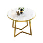 Glam Wood Top Dining Table Round Tabletop with Iron Double Pedestal Base Clearhalo 'Dining Tables & Seating' 'Dining Tables' 'dining_table' 'furn' 'furn_dining_table' 'Furniture' 'Kitchen & Dining Furniture' 1200x1200_8d933cb7-c704-4498-91a0-1409e3d0c674
