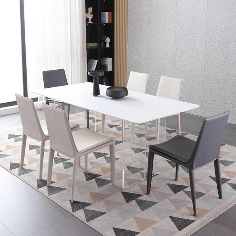 Faux Leather Dining Room Chair Modern Upholstered Dining Side Chair