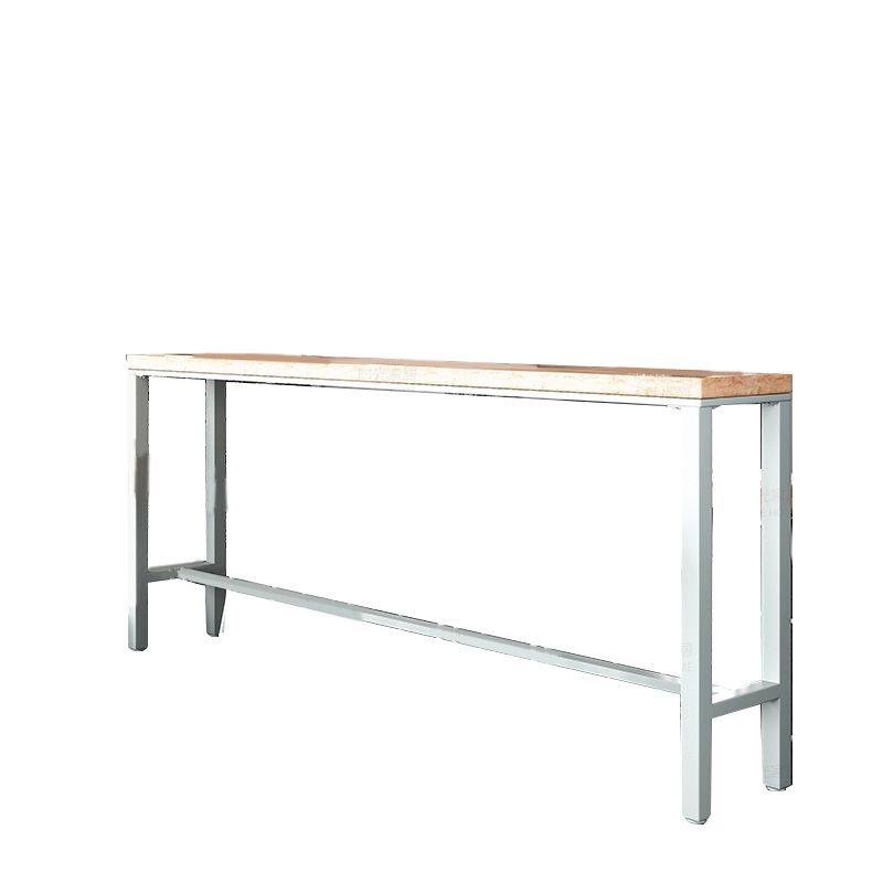 Contemporary Rectangle Bistro Bar Desk Solid Wood Trestle Base Bar Dining Table Clearhalo 'Bar Furniture' 'Bar Tables' 'bar_tables' 'furn' 'furn_bar_tables' 'Furniture' 'Kitchen & Dining Furniture' 1200x1200_8d936f72-a7cc-40eb-8a92-4b3aa5bcd8e9
