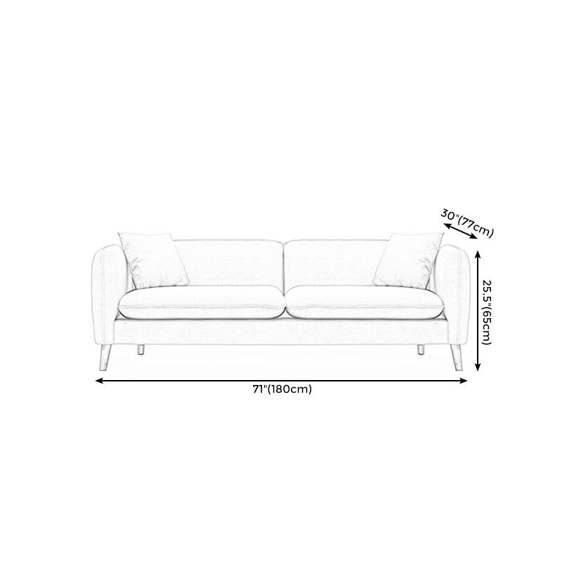 Linen Modern Sofa Square Arm 30"W Cushions Sofa for Living Room Clearhalo 'furn' 'furn_sofas' 'Furniture' 'furniture_sofas' 'kitchen' 'kitchen_sofas' 'Living Room Furniture' 'Sofa' 'sofas' 1200x1200_8d93e537-d481-410e-a60c-d6120ee099a0