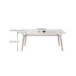 Table de salle à manger Glam Table de salle à manger rectangulaire en pierre en blanc