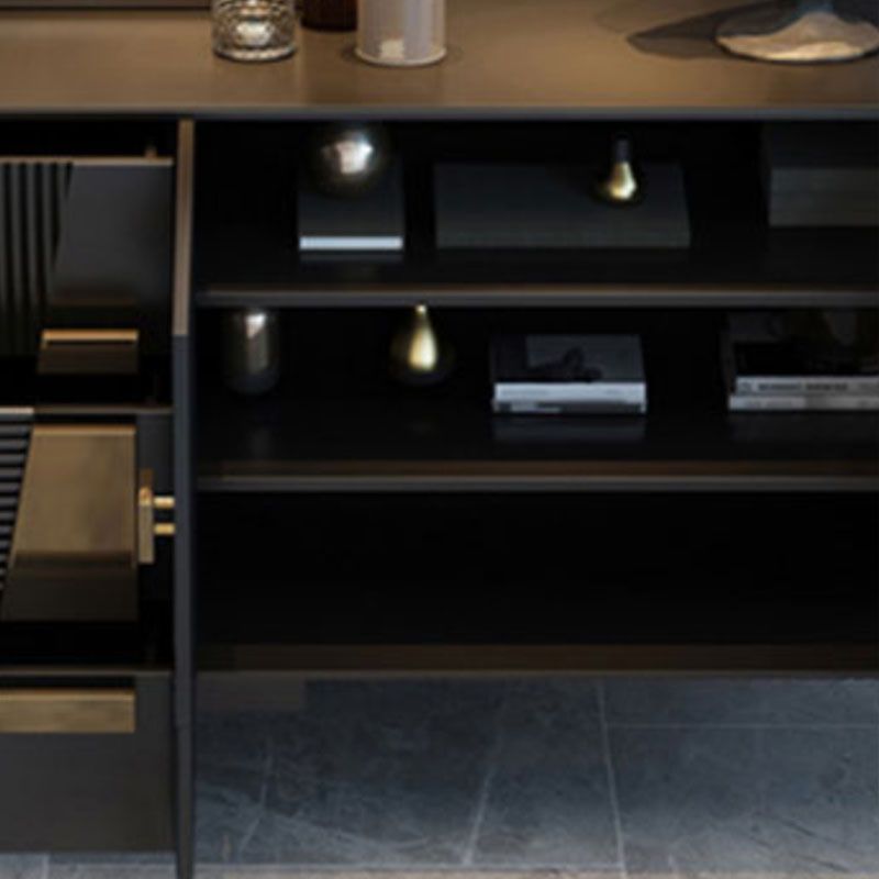 Tavolo glam tavolo ingegnerizzato in legno a buffet con cassetti per sala da pranzo