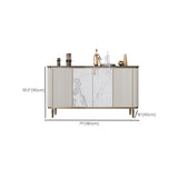 Gabinete aparador de mármol de la mesa del aparador glamoroso con puertas para la cocina