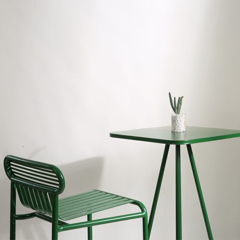 Industrial Square Bar Table Set 1/2 Pieces Pub Table Set with Metal Base Clearhalo 'Bar Furniture' 'furn' 'furn_home_bar_bar_sets' 'Furniture' 'Home Bars & Bar Sets' 'home_bar_bar_sets' 'Kitchen & Dining Furniture' 1200x1200_8d998610-3ef3-4bfc-a1e7-4778f09e2570