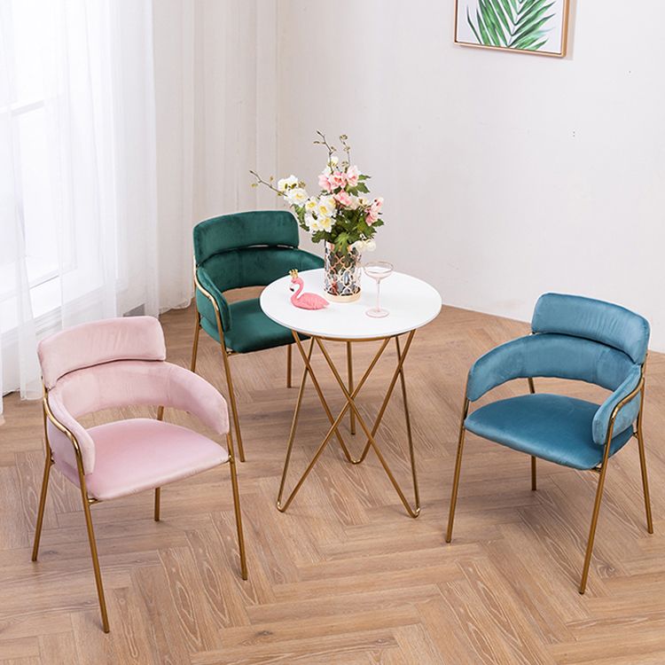 Glam Velvet Dining Room Chairs Open Back Dining Side Chair for Restaurant Use Clearhalo ' kitchen&dining_furn' 'Dining Chairs' 'Dining Tables & Seating' 'dining_chair' 'furn' 'furn_dining_chair' 'Furniture' 'furniture_dining_chair' 'Kitchen & Dining Furniture' 'kitchen' 1200x1200_8d99dabb-d639-4cf7-a006-26becf3e8e08