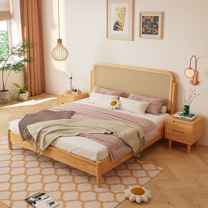 Letto rattan e pannello di gomma letto tropicale naturale rettangolare