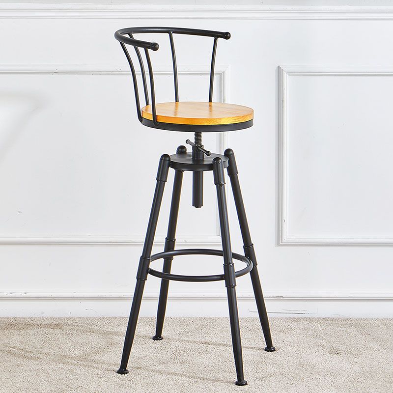 Industrial Style Bar-stool Metal 4 Legs Round Seat Barstool for Kitchen Bar Clearhalo 'Bar Furniture' 'Bar Stools' 'bar_stools' 'furn' 'furn_bar_stools' 'furniture_bar_stools' 'Kitchen & Dining Furniture' 'kitchen&dining_furn' 'kitchen' 'kitchen_furn' Furniture' 1200x1200_8d9d7df7-e30f-4541-bacc-54b173e473eb