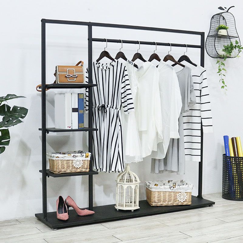 Contemporary Hall Stand with Clothes Rail Storage Shelves Coat Hanger Clearhalo 'Entry & Mudroom Furniture' 'furn' 'furn_hall_tree_coat_racks' 'Furniture' 'Hall Trees & Coat Racks' 'hall_tree_coat_racks' 1200x1200_8da01034-0501-44e0-aa48-2b676574a0b9