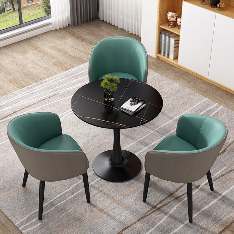 Contemporary Round Dining Table Sintered Stone Dining Table with Tulip Base for Home Kitchen Dinner Clearhalo ' dining_table' 'Dining Tables & Seating' 'Dining Tables' 'furn' 'furn_dining_table' 'Furniture' 'furniture_dining_table' 'Kitchen & Dining Furniture' 'kitchen&dining_furn' 'kitchen' 'kitchen_dining_table' 1200x1200_8da02265-08eb-4ce5-a602-2dfd31fe5d1f