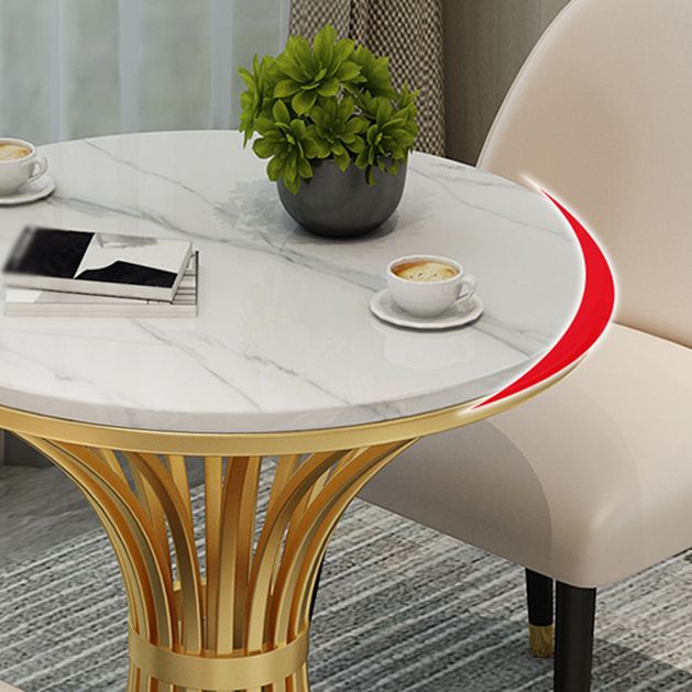 Glam Style 1/2/3/5 Pieces Table Set Gold Base and Stone Top Kitchen Set for Dining Room Clearhalo 'Dining Room Sets' 'Dining Tables & Seating' 'dining_room_set' 'furn' 'furn_dining_room_set' 'Furniture' 'furniture_dining_room_set' 'Kitchen & Dining Furniture' 'kitchen&dining_furn' 'kitchen' 1200x1200_8da153f5-6b97-45f2-b5aa-94835fa80f4a