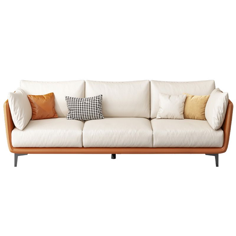 Scandinavo a sedere posteriore a sedere per cuscinetto braccio di divano beige per appartamento