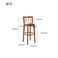 Modern Style Bar Stool Solid Wood Backrest Bar Stools with Swivel