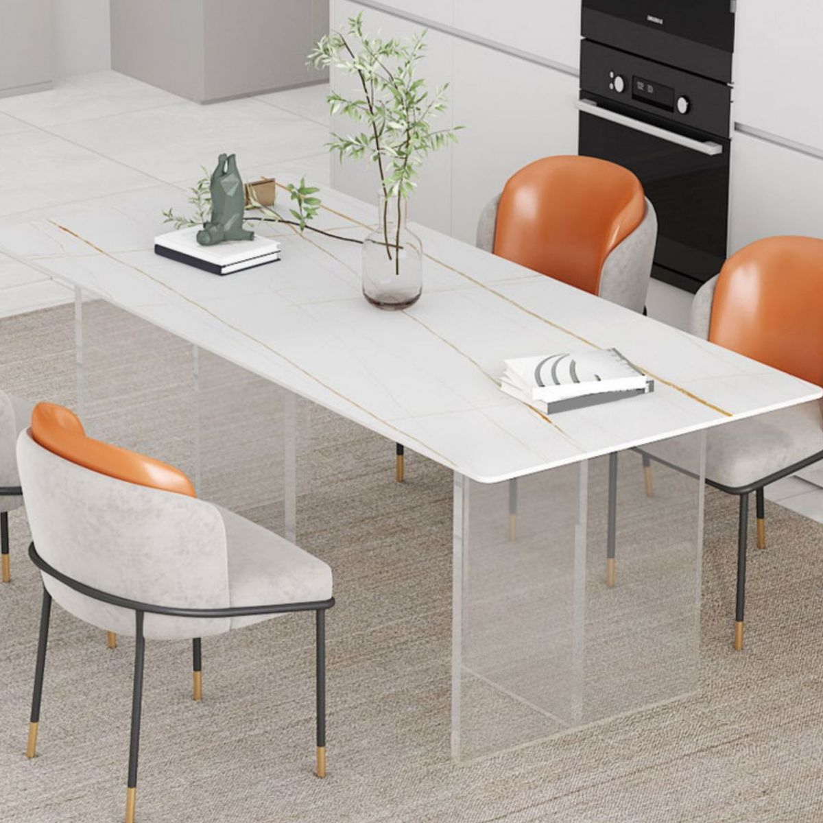 Modern Style Dining Table Rectangle Sintered Stone Double Pedestal Table for Kitchen Clearhalo ' dining_table' 'Dining Tables & Seating' 'Dining Tables' 'furn' 'furn_dining_table' 'Furniture' 'furniture_dining_table' 'Kitchen & Dining Furniture' 'kitchen&dining_furn' 'kitchen' 'kitchen_dining_table' 1200x1200_8da725e7-02d0-4360-a17f-8c30050afb4d