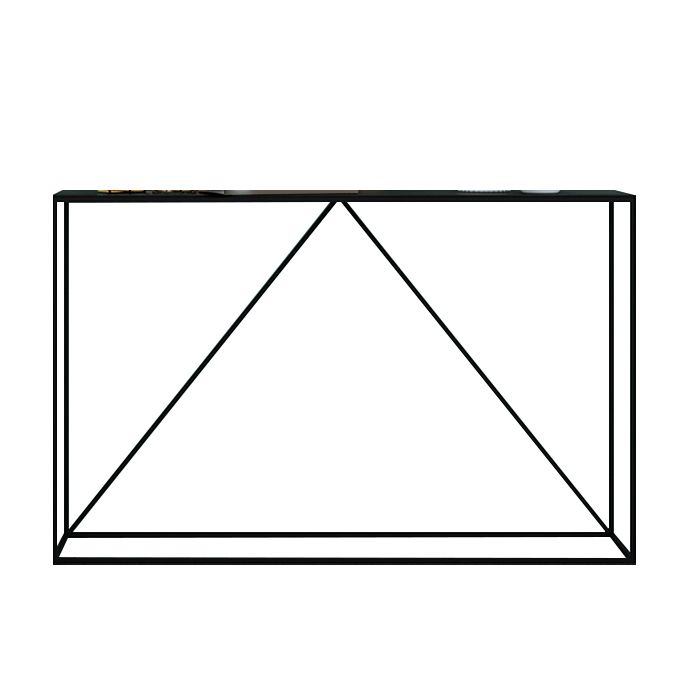 Tabla de sofá de consola moderna de hierro 29.53 pulgadas de altura con 1 estante