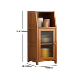 Gabinete de acento rectangular moderno perillas de madera marrón gabinete lateral con puertas