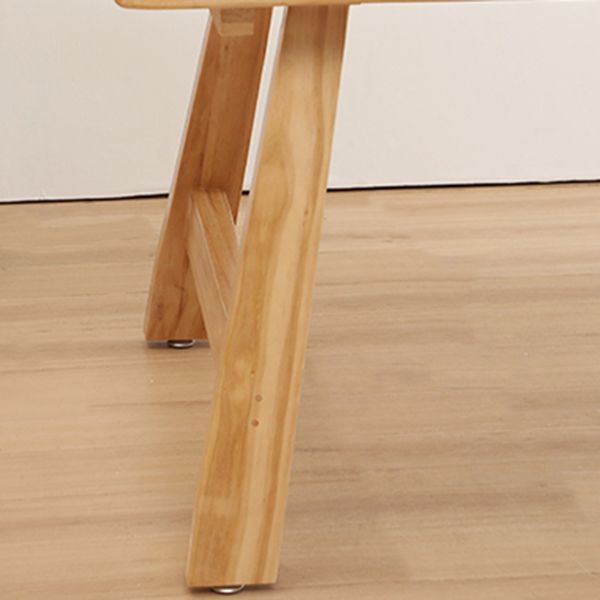 Pine Wood Top Dining Table Modern Dining Table with Double Pedestal Base Clearhalo 'Dining Tables & Seating' 'Dining Tables' 'dining_table' 'Furniture' 'furniture_dining_table' 'Kitchen & Dining Furniture' 'kitchen' 'kitchen_dining_table' 1200x1200_8da914b8-5f9b-4f4b-98d7-f3683b303ebc