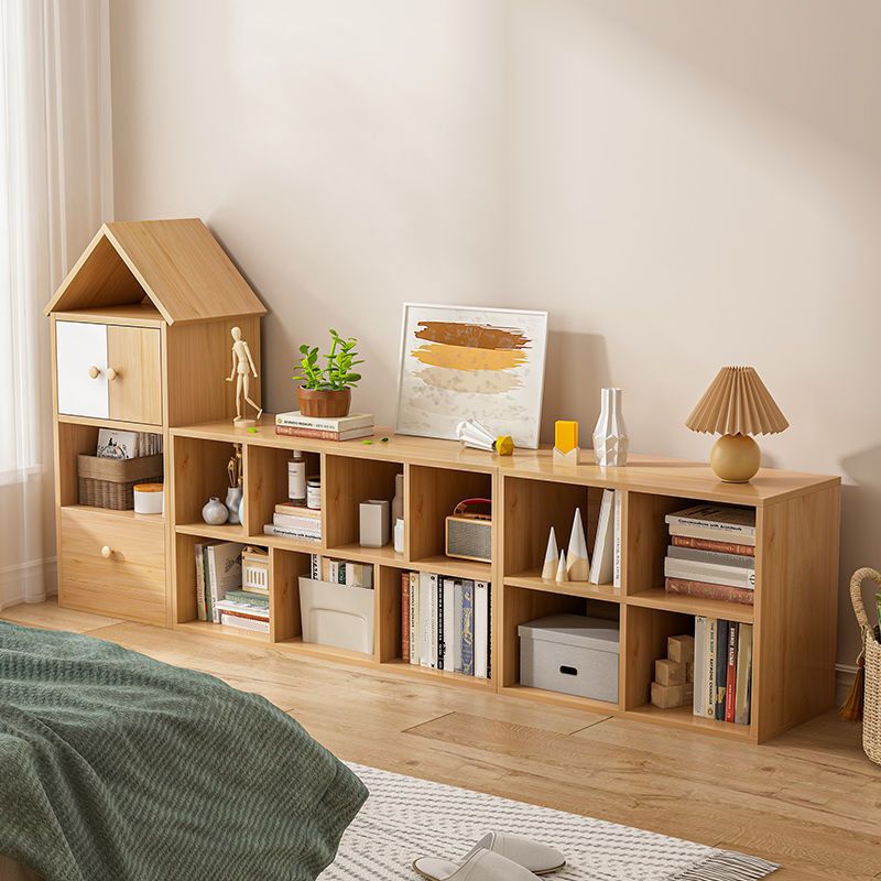 Standaard gesloten back -boekenplank Engineered Wood Scandinavian boekenkast