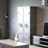 Industrial Metal Wardrobe Closet Freestanding Wardrobe in Grey Clearhalo 'Armoires & Wardrobes' 'armoires_wardrobes' 'Bedroom Furniture' 'furn' 'furn_armoires_wardrobes' 'Furniture' 1200x1200_8daab0bf-371c-4f69-9584-c1d4f54da5ed