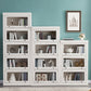 Libreria moderna di stoccaggio chiuso da 12,5 "W White Wohi Legno scaffale con porte di vetro
