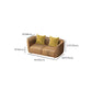 Modern Standard Leather Sofa Stationary Flared Arm Sofa for Living Room