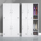 Modern Style Wardrobe White Metal Wardrobe Closet with Locks