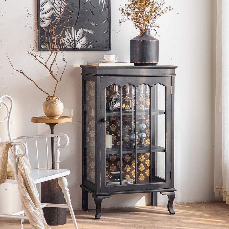 Curio tradizionale Curio Curio Armadietto Porte in vetro a buffet con porte
