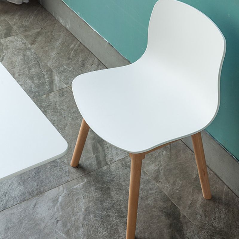 Natural Beech Legs Side Chair Scandinavian Armless Dining Chairs Clearhalo 'Dining Chairs' 'Dining Tables & Seating' 'dining_chair' 'furn' 'furn_dining_chair' 'Furniture' 'Kitchen & Dining Furniture' 1200x1200_8dadb9f2-ae38-4062-a24f-aa6d248e6baa