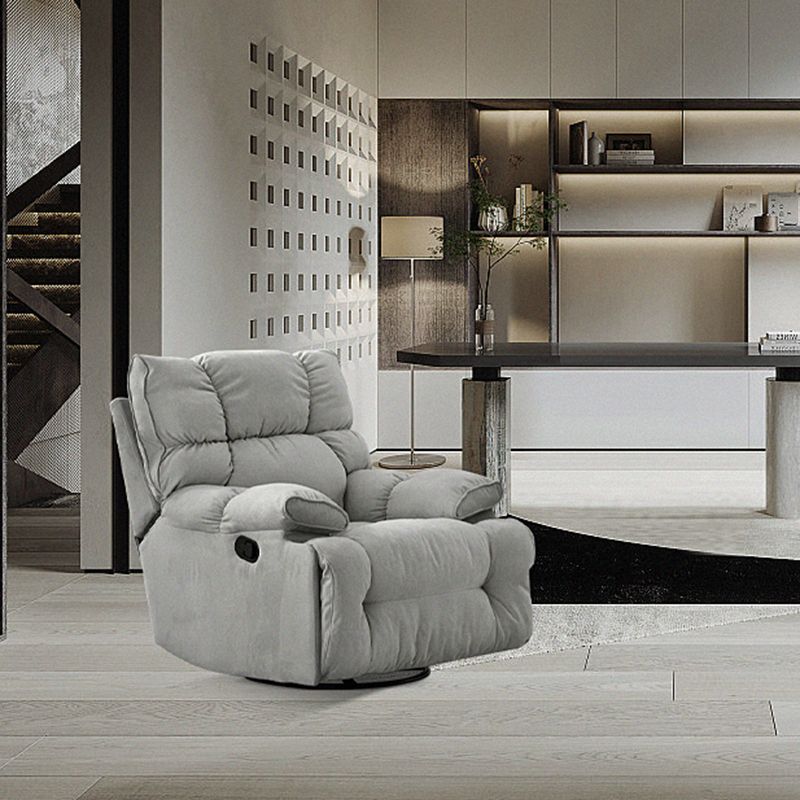 Traditional Fabric Reclining Chair Manual Rocking Recliner with Independent Foot Clearhalo 'Chairs & Seating' 'furn' 'furn_recliners' 'Furniture' 'Living Room Furniture' 'Recliners' 1200x1200_8dae752e-62fe-4637-960f-83ca592f9eae