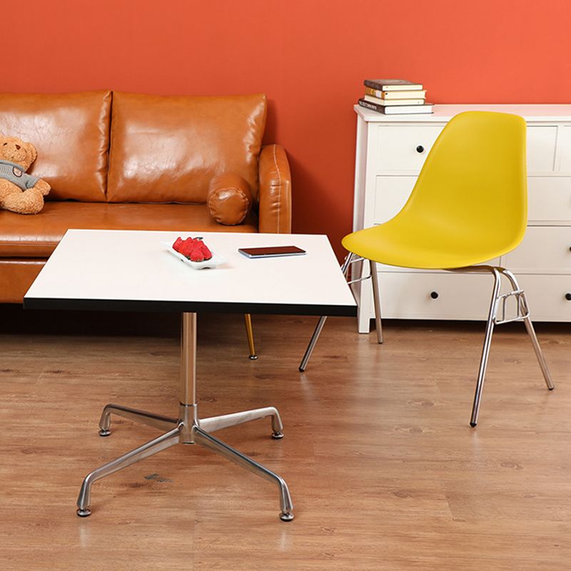 Stackable Armless Dining Chairs Solid Back Side Chairs with Metal Legs Clearhalo ' kitchen&dining_furn' 'Dining Chairs' 'Dining Tables & Seating' 'dining_chair' 'Furniture' 'furniture_dining_chair' 'Kitchen & Dining Furniture' 'kitchen' 1200x1200_8daef7be-abe1-4ec2-a13c-7b474ae587ca