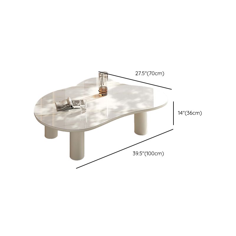 Marble White Single Coffee Table Modern Free-Form Coffee Table Clearhalo 'Coffee & Accent Tables' 'Coffee Tables' 'coffee_tables' 'furn' 'furn_coffee_tables' 'Furniture' 'Living Room Furniture' 1200x1200_8db01b68-d887-4180-804d-0322f506159e