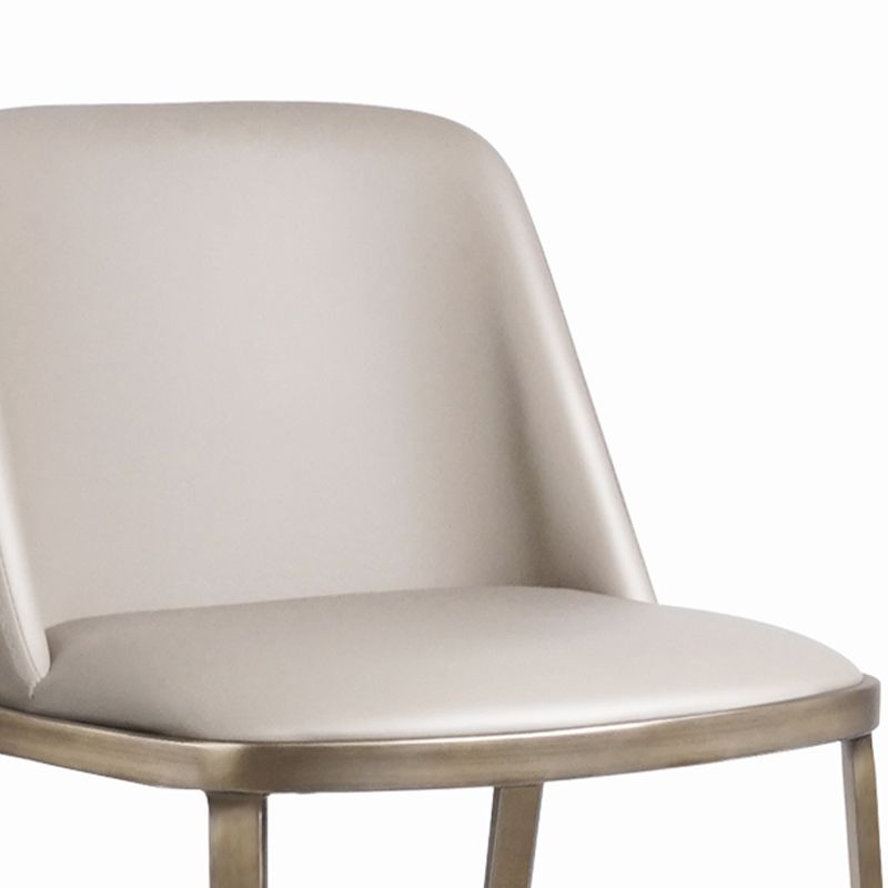 Glam Leather Bar Stool Backrest Gold Frame Counter Stool for Bristol