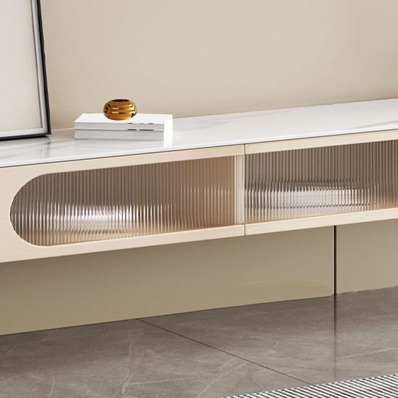 Moderne tv-mediastandaard stenen tv-console voor aan de muur met deuren