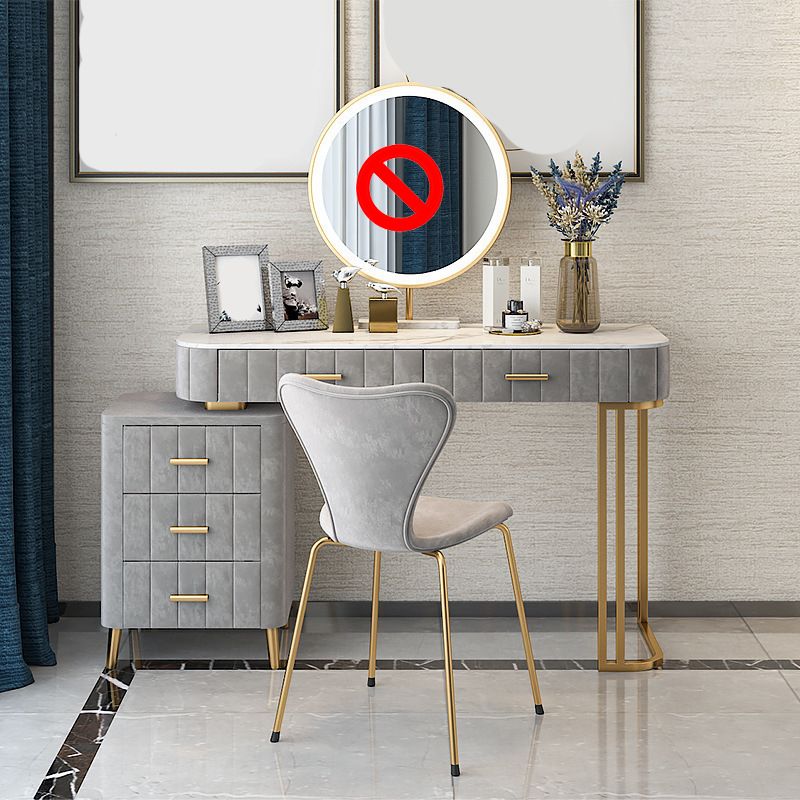 Table de maquillage de vanité de 5 tirages