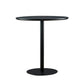 Round Dining Table Modern Wood Tabletop with Metal Pedestal Base