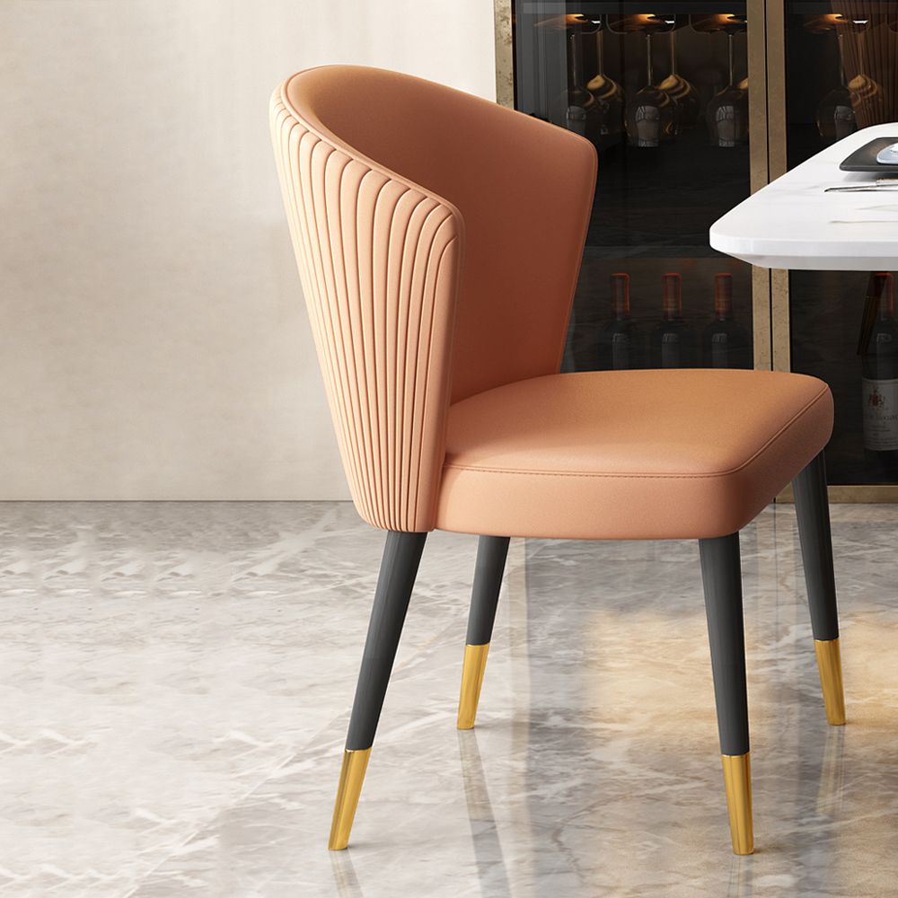 Contemporary Leather Living Room Side Chair Wingback Dining Chair Clearhalo ' kitchen&dining_furn' 'Dining Chairs' 'Dining Tables & Seating' 'dining_chair' 'furn' 'furn_dining_chair' 'Furniture' 'furniture_dining_chair' 'Kitchen & Dining Furniture' 'kitchen' 1200x1200_8db4abf5-f787-4426-9ce4-25c958856226