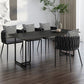 Contemporary Rectangle Dining Table Sintered Stone Dining Table with Black Double Pedestal Clearhalo ' dining_table' 'Dining Tables & Seating' 'Dining Tables' 'furn' 'furn_dining_table' 'Furniture' 'furniture_dining_table' 'Kitchen & Dining Furniture' 'kitchen&dining_furn' 'kitchen' 'kitchen_dining_table' 1200x1200_8db83e9d-a7a8-45e2-8627-af155d647d9d