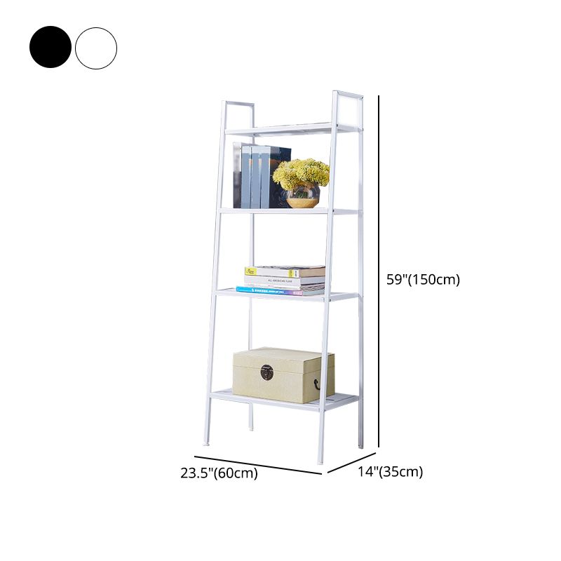 Modern Style Steel Bookshelf Ladder Open Shelf Bookcase for Home Clearhalo 'Bookcases' 'furn' 'furn_bookcases' 'Furniture' 'furniture_bookcases' 'Office Furniture' 1200x1200_8db90dc4-f2e5-4aa6-bb07-41525e73e03e
