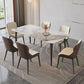Mesa de comedor rectangular de piedra sinterizada, mesa de comedor moderna para cocina