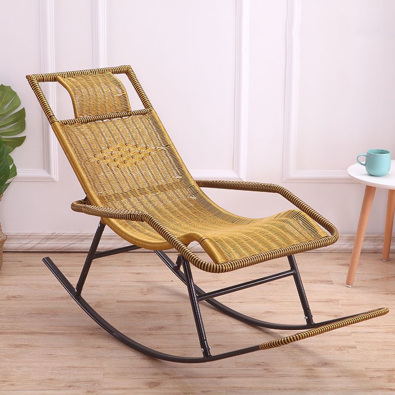 Rattan Rocking Chair Plain Water Resistant Woven Rope Modern Rocking Chair Clearhalo 'Chairs & Seating' 'furn' 'furn_rocking_chairs' 'Furniture' 'Living Room Furniture' 'Rocking Chairs' 'rocking_chairs' 1200x1200_8db9a8ae-2aaf-47d3-b2b6-51823fda68ae