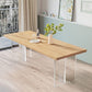 Pine Wood Top Dining Table Modern Solid Wood Table with Sled Base