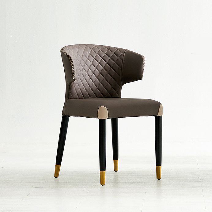 Minimalist Style Leather Dining Side Chair Wingback Armless Dining Chair Clearhalo 'Dining Chairs' 'Dining Tables & Seating' 'dining_chair' 'furn' 'furn_dining_chair' 'Furniture' 'furniture_dining_chair' 'Kitchen & Dining Furniture' 1200x1200_8dbbef71-a228-4181-b8ed-eed78964e4b3