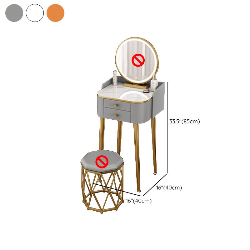 15.74" Wide Makeup Vanity Desk Glam Vanity Tables with 2 Drawers