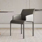 Matte Finish Solid Back Chair Faux Leather Modern Dining Chair