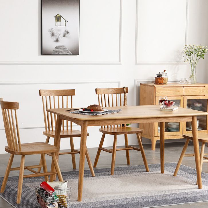 Contemporary Solid Wood Dining Room Set with Rectangle Shape Dining Set for Restaurant Clearhalo 'Dining Room Sets' 'Dining Tables & Seating' 'dining_room_set' 'Furniture' 'furniture_dining_room_set' 'Kitchen & Dining Furniture' 'kitchen&dining_furn' 'kitchen' 1200x1200_8dbf9c63-d1a9-4dce-be1c-0d6e96cd756c