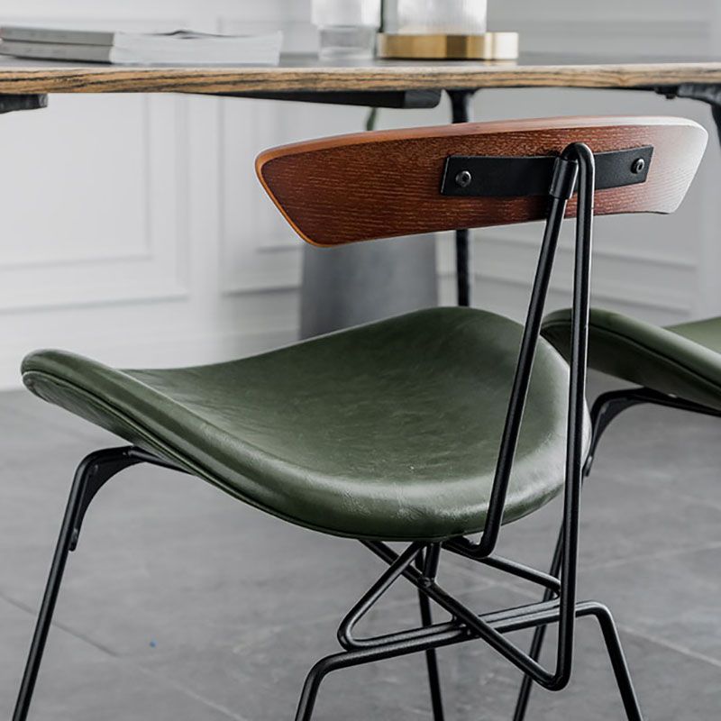 Industrial Metal Dining Side Chair Open Back Dining Armless Chair for Restaurant Clearhalo ' kitchen&dining_furn' 'Dining Chairs' 'Dining Tables & Seating' 'dining_chair' 'furn' 'furn_dining_chair' 'Furniture' 'furniture_dining_chair' 'Kitchen & Dining Furniture' 'kitchen' 1200x1200_8dc25bf8-5a8f-446f-90bd-143c0e59337d