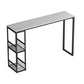 Modern Rectangle Bar Dining Table Indoor Bar Table with Shelves in Black Clearhalo 'Bar Furniture' 'Bar Tables' 'bar_tables' 'furn' 'furn_bar_tables' 'Furniture' 'furniture_bar_tables' 'Kitchen & Dining Furniture' 'kitchen&dining_furn' 'kitchen' 1200x1200_8dc3ec39-ab7c-4399-a1c7-41f0a914656e