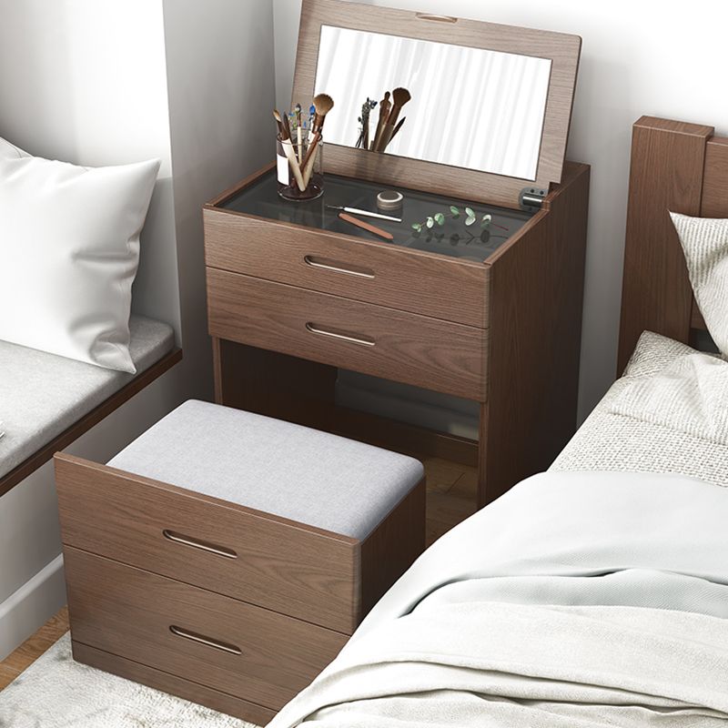 Solid Wood Makeup Vanity Desk Scandinavian Vanity Makeup Dressing Table Set